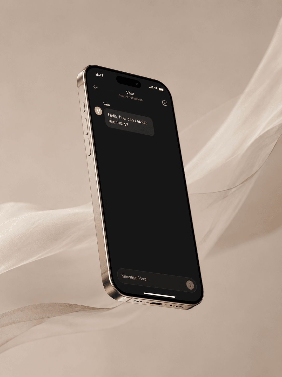 Vera AI wellness coach on a mobile phone