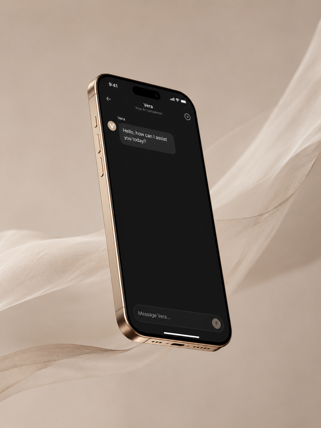 Vera AI wellness coach on a mobile phone