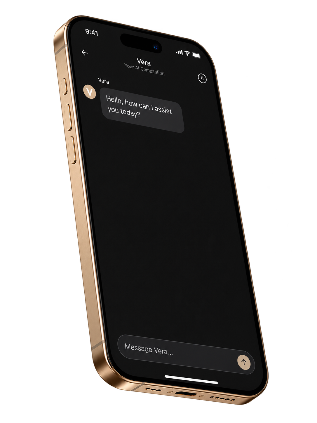 Vera AI coaching conversations and progress guidance on mobile